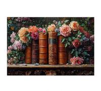 1000 Piece Jigsaw Puzzles for Adults, Magic Book Puzzles for Adults, Gift for Women, Christmas, Family Wooden Puzzle Educational Games, Challenging Adult Jigsaws, Box Packaging, Flower Pattern E-77