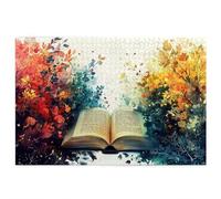 1000 Piece Jigsaw Puzzles for Adults, Magic Book Puzzles for Adults, Gift for Women, Christmas, Family Wooden Puzzle Educational Games, Challenging Adult Jigsaws, Box Packaging, Abstract Pattern F-45