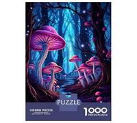 1000 Piece Jigsaw Puzzles for Adults Magic Mushroom Forest Puzzle for Adults Anti-Stress Toys Presents for Women Parent-child Interaction 70x50cm/1000pcs