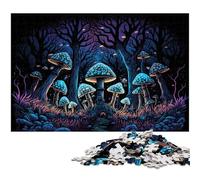 1000 Piece Jigsaw Puzzles for Adults Magic Mushrooms cardboard Puzzles High-Difficulty Brain Teaser for Teenagers 26X38CM/10.23x14.96inch
