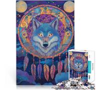 1000 Piece Jigsaw Puzzles for Adults Magic Wolf Made of wood for and from 14 years and over Challenging To Complete But Fun And Humorous Great Gift。size:50x75cm/19.68x29.52inch