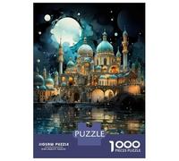 1000 Piece Jigsaw Puzzles for Adults Magical Night Castle Scene Puzzles for Adults Anti-Stress Toys Analysis And Logic Difficult And Challenge 52x38cm/1000pcs