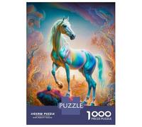 1000 Piece Jigsaw Puzzles for Adults Magical White Stallion Adult Jigsaw Puzzle Toy Wall Decor Wall Decoration Unique Gifts for Birthday And Christmas 38x26cm/1000pcs