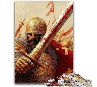 1000 Piece Jigsaw Puzzles for Adults Majestic Knight Puzzles for Teenagers,Stress Reliever Difficult Challenge Secret Santa Gifts (26x38cm)