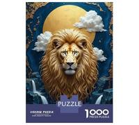 1000 Piece Jigsaw Puzzles for Adults Majestic Lion in A Celestial Waterfall Adult Jigsaw Puzzle Family Games For Family Fun Birthday And Unique Gifts 52x38cm/1000pcs