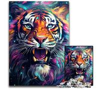 1000 Piece Jigsaw Puzzles for Adults Majestic Painting Tiger Challenging Puzzles Ideal for Family Fun, Relaxation 1000 PCS(75x50cm)