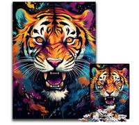 1000 Piece Jigsaw Puzzles for Adults Majestic Painting Tiger Difficult Puzzles for Adults Perfect for Halloween, Christmas, Birthday Gift 1000 PCS(75x50cm)
