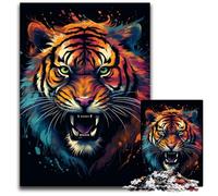 1000 Piece Jigsaw Puzzles for Adults Majestic Painting Tiger Impossible Jigsaw Puzzles for Adults Erfect for Home Decor, Birthdays, Holidays, And Gifts 1000 PCS(75x50cm)