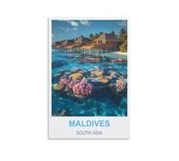 1000 Piece Jigsaw Puzzles for Adults，Maldives South Asia 1000 Piece Puzzle Classic Educational Games Beautiful Decoration Puzzle 52x38cm