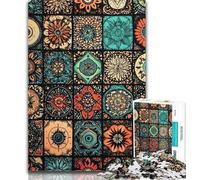 1000 Piece Jigsaw Puzzles for Adults Mandala Flower Collage 1000 Pieces for Teenagers,Educational Games Home Decoration Birthday Present, Gifts, Wall Art 50x75cm