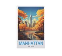 1000 Piece Jigsaw Puzzles for Adults，Manhattan New York，Classic Puzzle Difficult Puzzle Fun Creative DIY Toys Gifts for Girls And Boys, Family Games（38x26cm）-H90