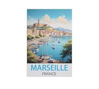 1000 Piece Jigsaw Puzzles for Adults，Marseille France，Classic Puzzle Difficult Puzzle Fun Creative DIY Toys Gifts for Girls and Boys, Family Games（38x52cm）-FQ68