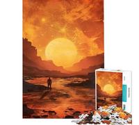 1000 Piece Jigsaw Puzzles for Adults Martian Sunset Solitaire Jigsaw Puzzle 1000 Toy Wall Decor Difficult Hard Gifts for Friends And Family (75x50cm)