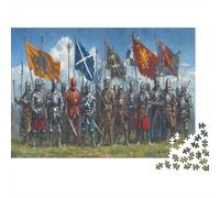 1000 Piece Jigsaw Puzzles for Adults Medieval Armies Jigsaw Puzzle Dark Fantasy Home Decoration Multi Colour Educational Games Fantasy & Mythology Therapeutic Fun 1000pcs (75x50cm)