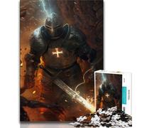 1000 Piece Jigsaw Puzzles for Adults Medieval Knight Jigsaw,Educational Games Home Decoration Suitable for Desktop Decoration (size 38x26cm)