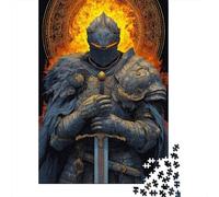1000 Piece Jigsaw Puzzles for Adults Medieval Swordsman Jigsaw Puzzle Wordsman Home Decoration Multi Colour Educational Games Fantasy & Mythology Therapeutic Fun 1000pcs (75x50cm)