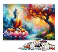 1000 Piece Jigsaw Puzzles for Adults Meditating Buddha Painting Creative Jigsaw Puzzles for Adults And Puzzles Educational Game for Adult 1000pcs (75x50cm)