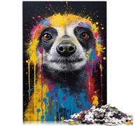 1000 Piece Jigsaw Puzzles for Adults Meerkat colorful Jigsaw for Gifts 26x38cm with Matching Poster and Trivia Sheet for teenager 14+