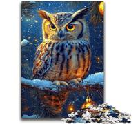 1000 Piece Jigsaw Puzzles for Adults Midnight Owl 1000 Pieces for Adults,Brain Intelligence Challenge Addictive Toys for Home Decoration (75x50cm)