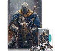 1000 Piece Jigsaw Puzzles for Adults Mighty Medieval Knight Adult Puzzles,Stress Reliever Staycation Kill Time Home Decoration Toys 26x38cm