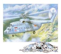 1000 Piece Jigsaw Puzzles for Adults Mil Mi6 Helicopter Jigsaw Puzzles for Adults, Wooden Puzzles Educational Stress Relief Toy Puzzle 1000pcs (75x50cm)
