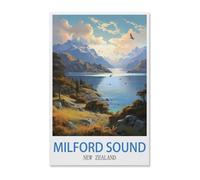 1000 Piece Jigsaw Puzzles for Adults，Milford Sound New Zealand，Classic Puzzle Difficult Puzzle Fun Creative DIY Toys Gifts for Girls and Boys, Family Games（26x38cm）-Y42