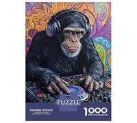 1000 Piece Jigsaw Puzzles for Adults Monkey DJ Beats-3 Adult Jigsaw Puzzle Toy Wall Decor Wall Decoration Unique Gifts for Birthday And Christmas 38x26cm/1000pcs