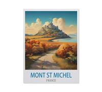 1000 Piece Jigsaw Puzzles for Adults，Mont St Michel France，1000 Pieces Puzzles for Challenging Family Activity Game Art Wall Decor DIY Puzzle Gifts（38x26cm）-Q23