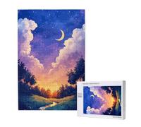 1000 Piece Jigsaw Puzzles for Adults Moon Jigsaw Comes with Packaging Box and Reference Pictures, Fun and Joyful Family Entertainment Games, Challenging Adult Puzzles Gifts Home Decor Landscape M-1894