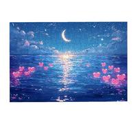 1000 Piece Jigsaw Puzzles for Adults, Moon Jigsaw Puzzles for Adults 1000 Piece, Heart Puzzle Challenging Game for the Whole Families, Classic Wooden Jigsaws Suitable for Home Decoration, Gifts -3179