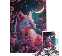 1000 Piece Jigsaw Puzzles for Adults Moonlit Fox Bloom Adult Jigsaw Puzzle Brain Teaser Game Hand Speed Race Birthday And Unique Gifts (size 38x26cm)