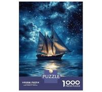 1000 Piece Jigsaw Puzzles for Adults Moonlit Sail Voyage -1 Teenager Puzzles Toy Wall Decor Birthday Present Unique Gifts for Birthday And Christmas 70x50cm/1000pcs
