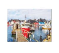 1000 Piece Jigsaw Puzzles for Adults，Mooring for Fishing Boats, Honningsvag，Classic Puzzle Difficult Puzzle Fun Creative DIY Toys Gifts for Girls And Boys, Family Games（75x50cm）-Z50