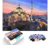1000 Piece Jigsaw Puzzles for Adults Mosque at Sunset Herausfordernd Schwierig Geburtstagsgeschenk, Geschenke75x50cm