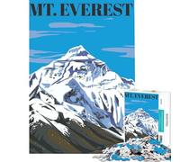 1000 Piece Jigsaw Puzzles for Adults Mount Everest Fun at Home Activities, Difficult Hard DIY Toys Suitable for People Aged 14 And Above (38x26cm)