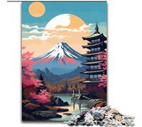 1000 Piece Jigsaw Puzzles for Adults Mount Fuji, Japan Challenging Puzzles size 26x38cm DIY Decoration, Brain Challenge, for Adult, Family