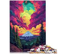 1000 Piece Jigsaw Puzzles for Adults Mount St. Helens Puzzle Hands-on Game 38x52cm with Matching Poster and Trivia Sheet