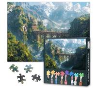 1000 Piece Jigsaw Puzzles for Adults Mountain, Lanscape,Challenging Puzzle Bridge, 27.5x19.7 Inch Mysterious Castle Family Educational Games & Home Decor Gift (Forest Series)