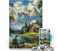 1000 Piece Jigsaw Puzzles for Adults Mountain Retreat Familienspiel für und Angebot als Geschenk für die ganze Familie52x38cm