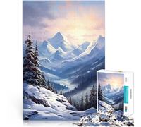 1000 Piece Jigsaw Puzzles for Adults Mountains in winter Made of cardboard for and from 14 years and over fun games for families Difficult Hard Gifts for Women Men 。size:26x38cm/10.24x14.96inch