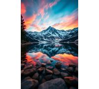 1000 Piece Jigsaw Puzzles for Adults, Mountains Lakes 29.5x19.7 inch, Challenging Brain Teaser Puzzle, Premium Cardboard Hobby Gift for Adults & Seniors