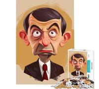 1000 Piece Jigsaw Puzzles for Adults Mr. Bean Cartoon Portrait Practical Game Learning Educational Toys Birthday Gifts Birthday Present (Size 38x26cm)