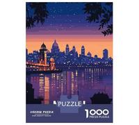 1000 Piece Jigsaw Puzzles for Adults Mumbai India Skyline at Dusk Adult Jigsaw Family Game Analysis And Logic Difficult And Challenge 52x38cm/1000pcs
