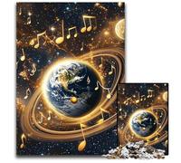 1000 Piece Jigsaw Puzzles for Adults Music Galaxy Earth Wooden Puzzles Brain Challenge, for Teenagers & Home Decor 50X75CM