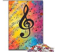 1000 Piece Jigsaw Puzzles for Adults Music Notes, Challenging Game And Family Play with Fully Interlocking Randomly Shaped Pieces (Size 26x38cm)