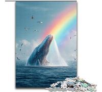 1000 Piece Jigsaw Puzzles for Adults Mysterious Whale, Challenging Game And Family Play with Fully Interlocking Randomly Shaped Pieces (Size 50x75cm)