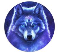 1000 Piece Jigsaw Puzzles for Adults Mystic Space Wolf Cardboard Jigsaw Puzzles for Adults for Birthday Holiday Christmas (67.5x67.5cm)