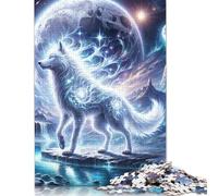 1000 Piece Jigsaw Puzzles for Adults - Mystic Wolf Puzzle - Jigsaws 1000 Pieces for Adults - Made Wood 1000pcs (75x50cm)