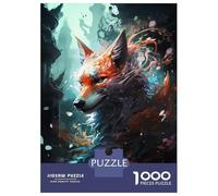 1000 Piece Jigsaw Puzzles for Adults Mystical Fox Portrait Puzzle for Adults Anti-Stress Toys But Fun And Humorous Birthday And Unique Gifts 52x38cm/1000pcs