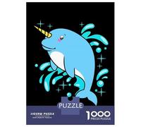 1000 Piece Jigsaw Puzzles for Adults Narwhal Cute Sea Unicorn Adult Puzzles Hands-on Game Stress Reliever Difficult And Challenge 70x50cm/1000pcs